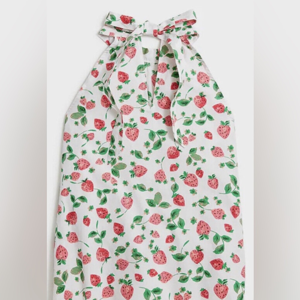 J. Crew Strawberry Print Halter Top